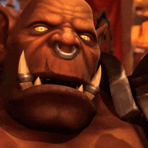 Orc With Nose Ring and Sharp Teeth