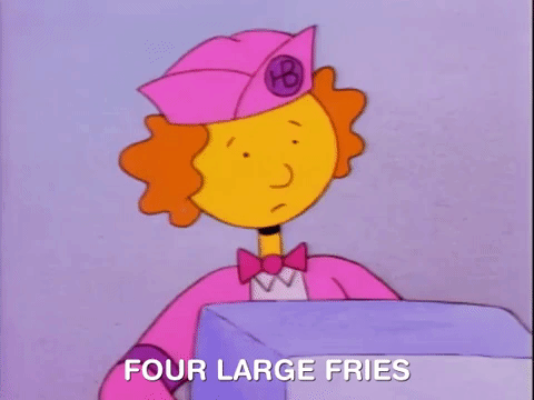 Ordering Four Large Fries GIF