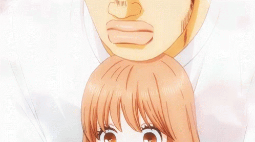 Ore Monogatari Takeo Chin Atop Rinko's Head GIF