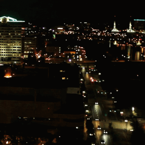 Oregon Cityscape Night Time GIF