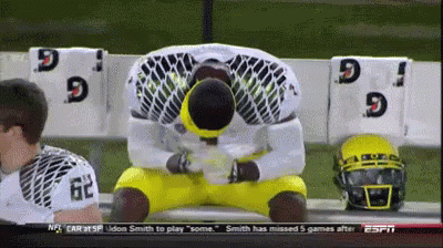 Oregon Ducks Bench Frustrated GIF
