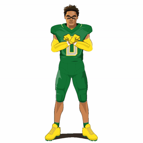 Oregon Ducks Christian Gonzalez Animation GIF