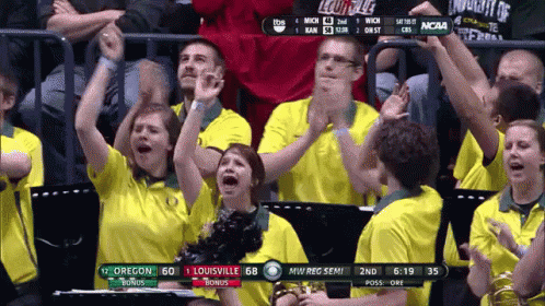 Oregon Ducks Fans Cheering GIF
