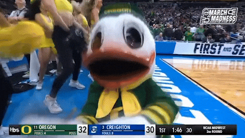Oregon Ducks Mascot Puddles Dancing GIF
