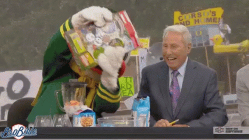 Oregon Ducks Preparing Cereals GIF