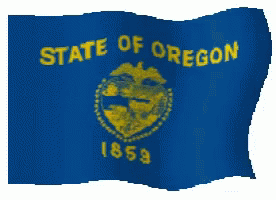Oregon State Flag Waving GIF