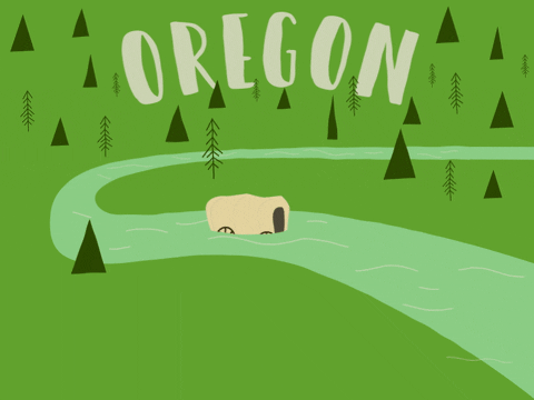 Oregon Trail River Animation GIF