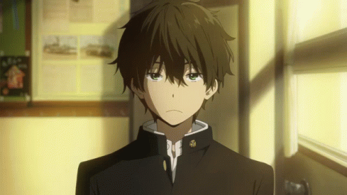 Oreki Houtarou Looking Sideways GIF