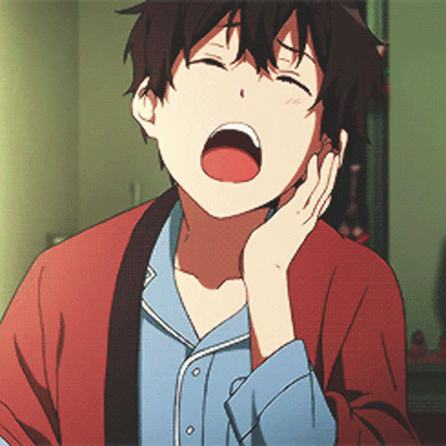 Oreki Houtarou Yawning GIF