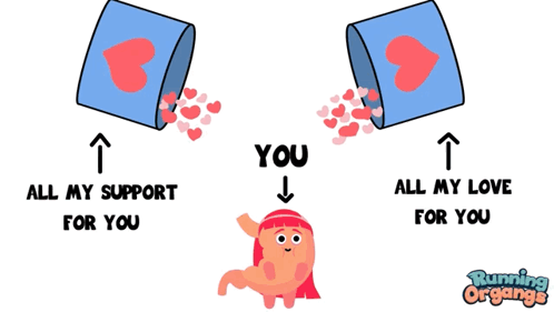 Origami Envelope Saying Thanks For Your Support GIF