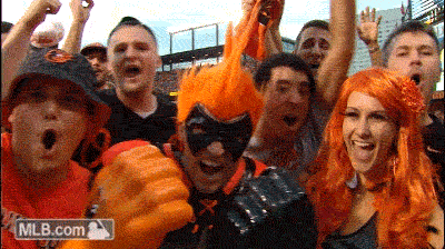 Orioles Fans Cheering GIF