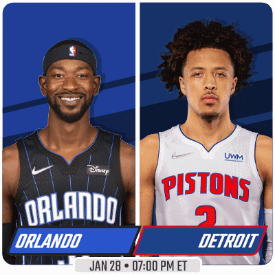 Orlando Magic And Pistons Basketball Players GIF