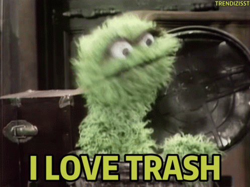 Oscar The Grouch Love Trash GIF