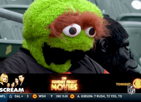 Oscar The Grouch Watching Football Game GIF
