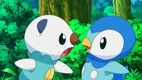 Oshawott Seeing Piplup GIF