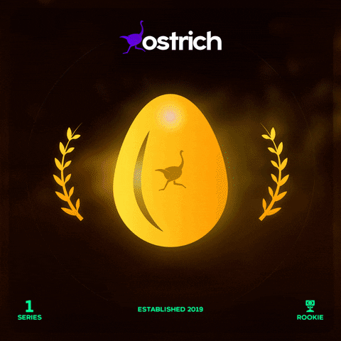 Ostrich Egg With Glowing Colors GIF