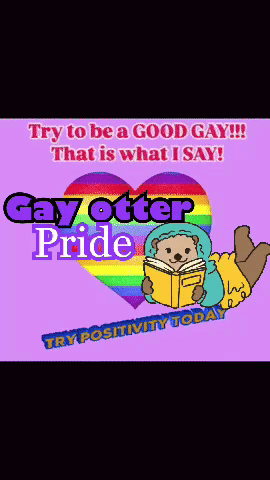 Otter Reading Book Gay Otter Pride GIF