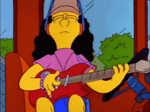 Otto Mann Doing Metal Riffs GIF