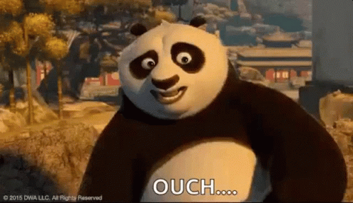 Ouch Kung Fu Panda Po GIF