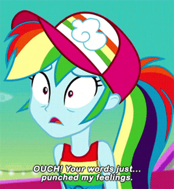 Ouch My Feelings Equestria Girls Rainbow GIF