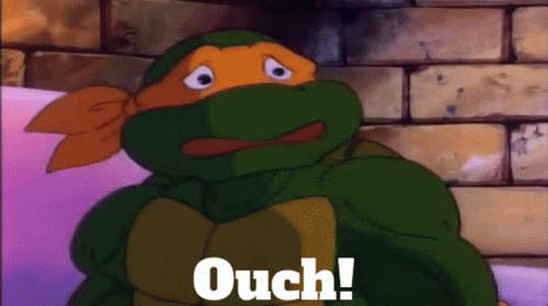 Ouch Tmnt Michelangelo Agony GIF