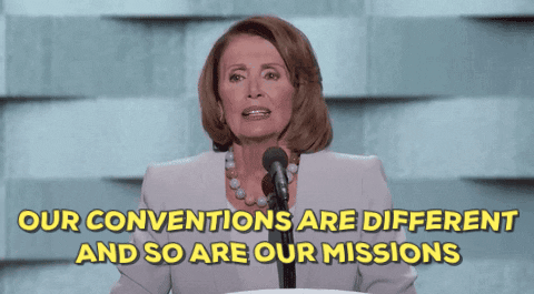 Our Conventions Are Different Nancy Pelosi GIF