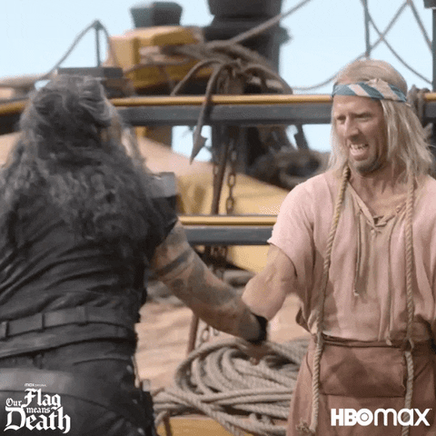 Our Flag Means Death Buttons Shaking Hnad GIF