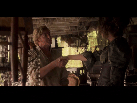 Our Flag Means Death Minnie Driver Shake Hands GIF