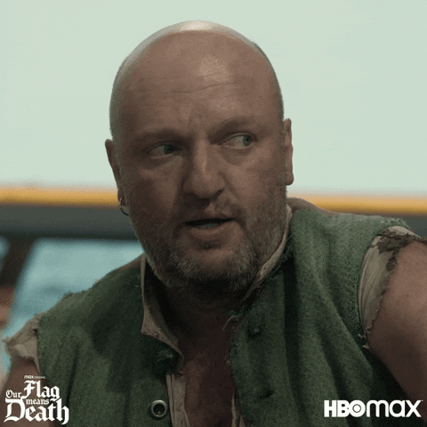 Our Flag Means Death Pete Shocked Reaction GIF