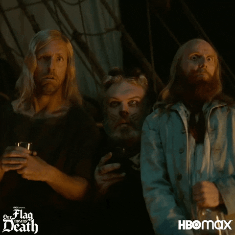 Our Flag Means Death Pirates Head Turning GIF