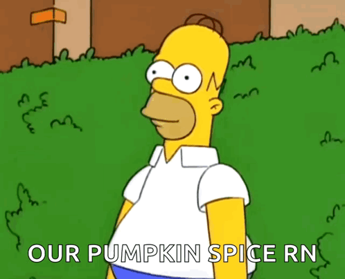 Our Pumpkin Spice Right Now Homer Hiding GIF