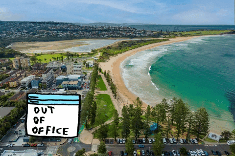 Out Of Office City And Beach View GIF