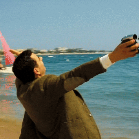 Out Of Office Mr Bean On The Beach GIF