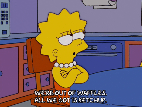 Out Of Waffles Lisa Simpson GIF