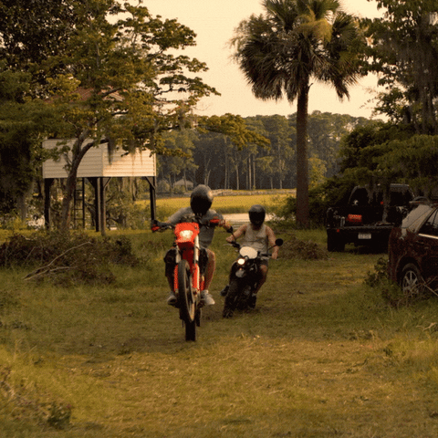 Outer Banks Dirt Bike Front Wheelie Display GIF