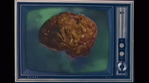 Outer Space Galaxy Spinning Brain On Tv Meme GIF