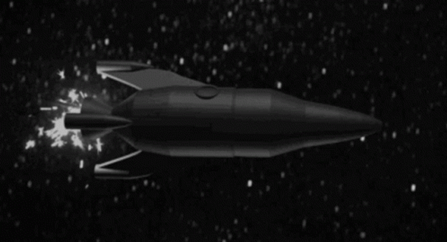 Outer Space Rocket Launch GIF