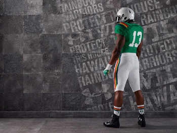 Outfit Montage Of Hawaii Football Player GIF