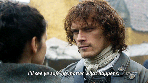 Outlander Jamie Fraser Safe Protect GIF