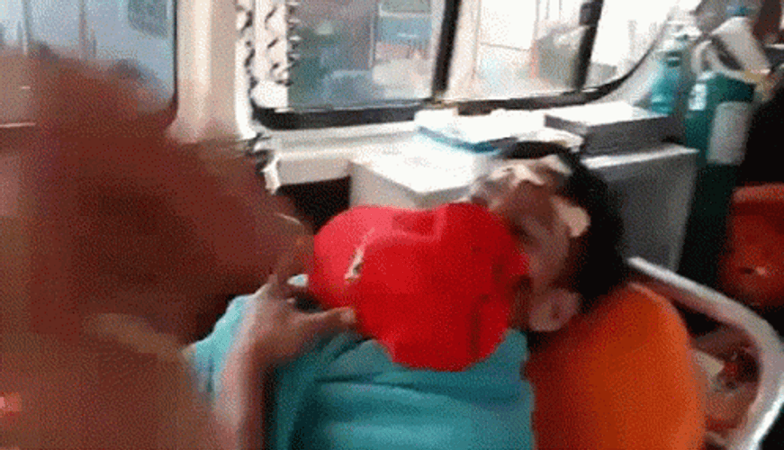 Over Dramatic Guy Riding Wambulance GIF