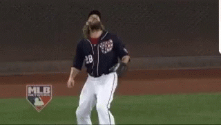 Ball Went Over My Head Baseball Game GIF