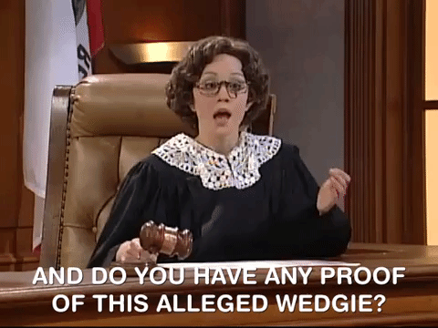 Over My Head Judge Judy Parody GIF