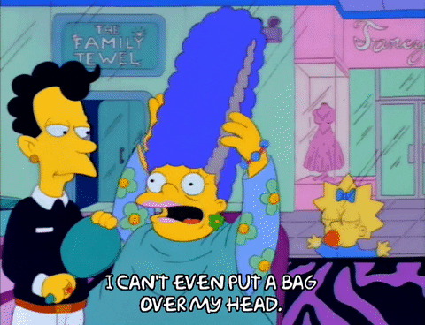 Over My Head The Simpsons Marge Simpson GIF