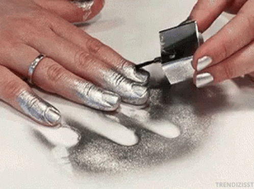 Over Silver Nail GIF