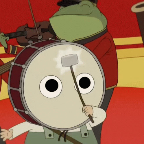 Over The Garden Wall Playing Drums GIF