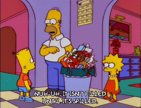 Overflow Trash It Isn't Filled Until It's Spilled GIF