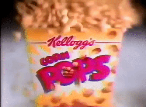 Overloaded Corn Pops Breakfast GIF
