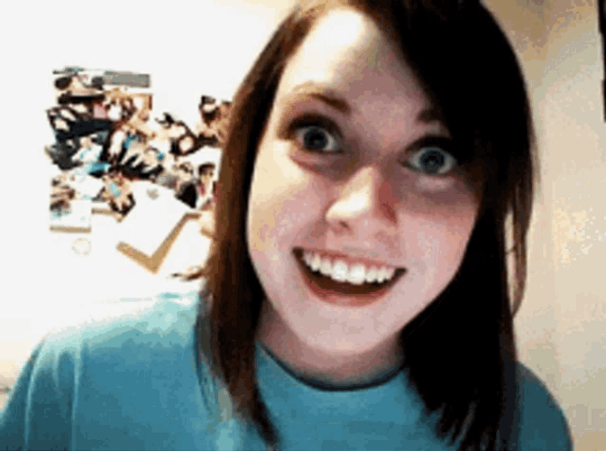 Overly Attached Girlfriend Meme Eyes Moving GIF
