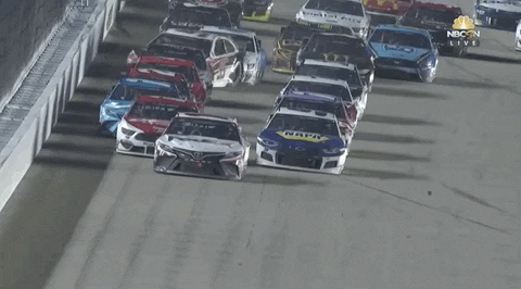 Overtaking Results In Nascar Crash GIF