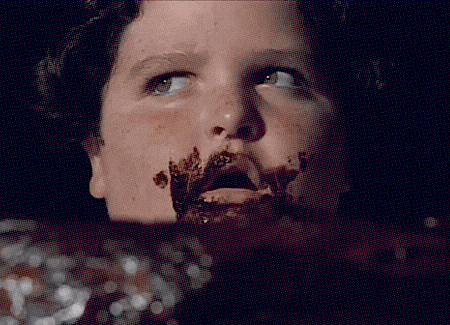 Overweight Bruce Bogtrotter Chocolate Coma GIF